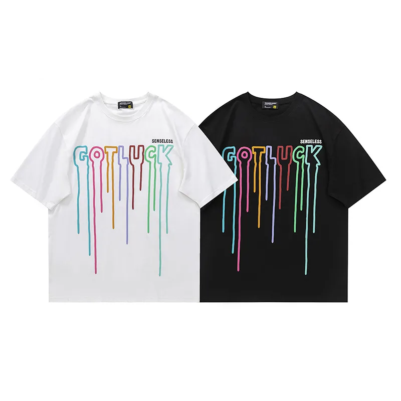 Fashion Letter Foaming Printing Men's T Shirt