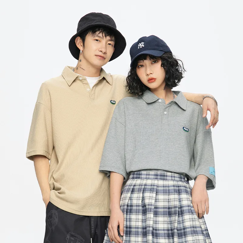 Hong Kong Style Texture Waffle Short Sleeve