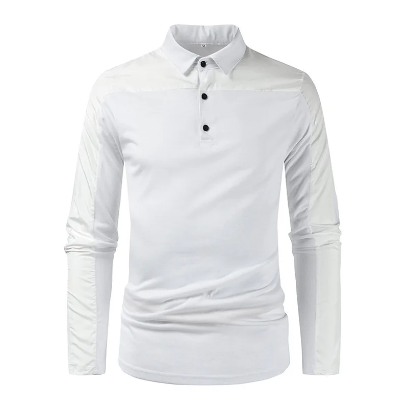 Men's Lapel Panel Casual Long Sleeve