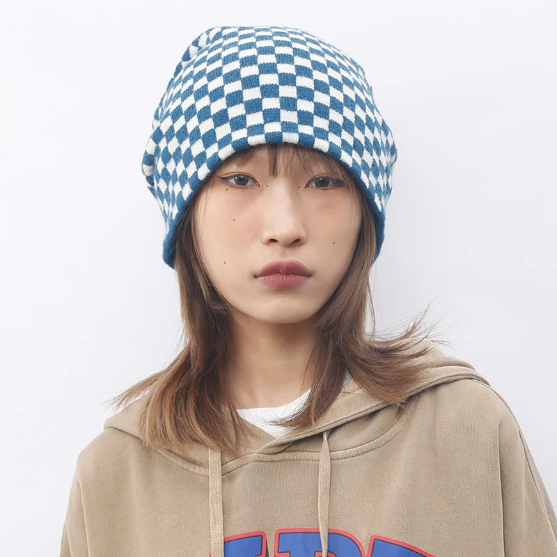 Homemade Street Checkerboard Pile Of Hats For Men And Women