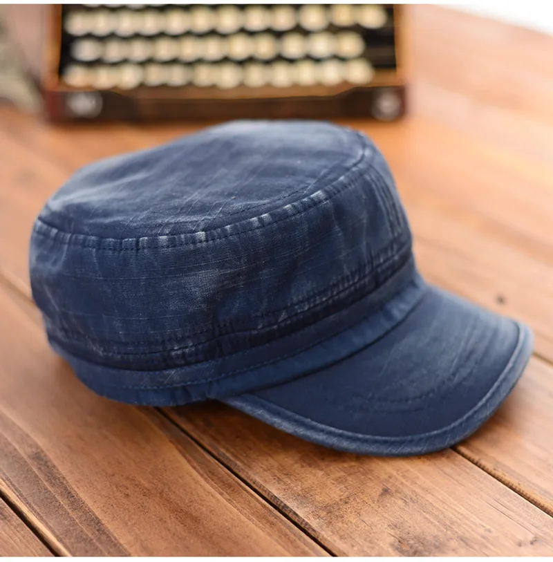 Visor Hats Made Of Old Washed Flat Top