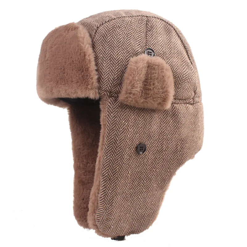 Men's Thick Warm Ear Protection Snow Cap