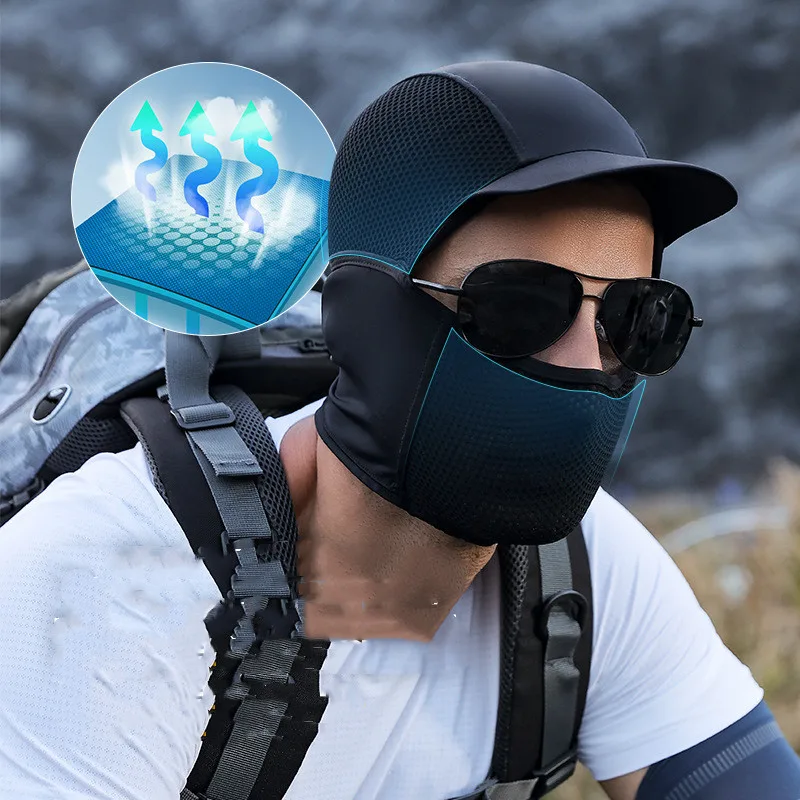 Sun Protection Headgear With Brim Men's Outdoor Sports Riding Small Hat
