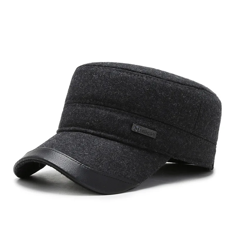 Men's Winter Warm And Thick Ear Protection Flat Top Duckbill Cap