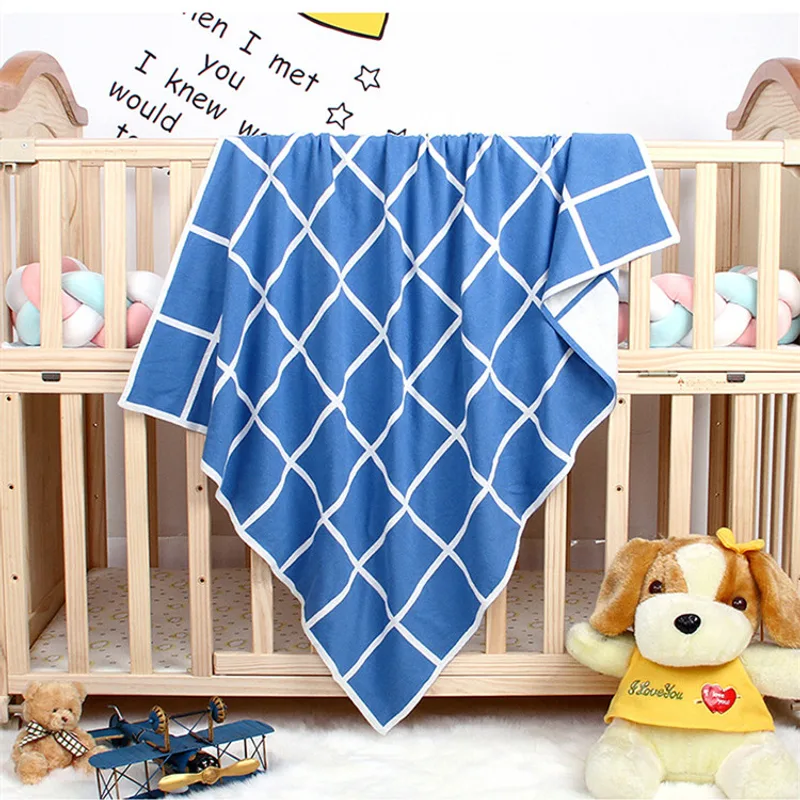 Baby Blanket Knitted Plaid Windproof