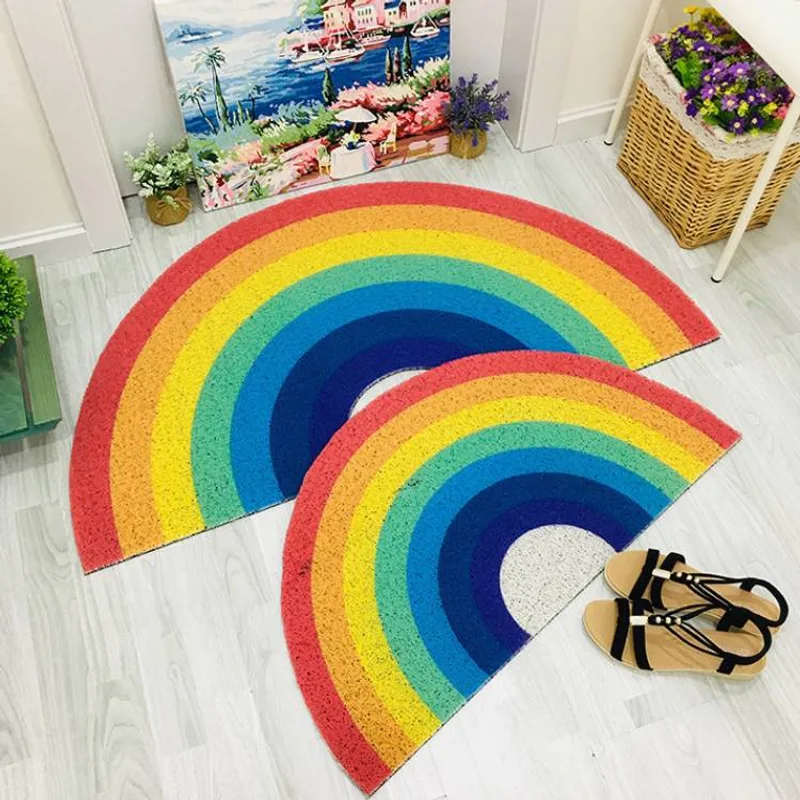 Thickened Semi-circle Rainbow Wire Mat Bathroom