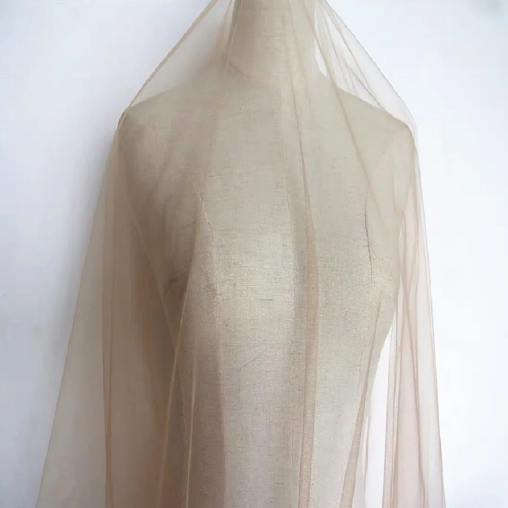 Flesh Skin Tone Body Mesh Wedding Dress Sheer Fabric