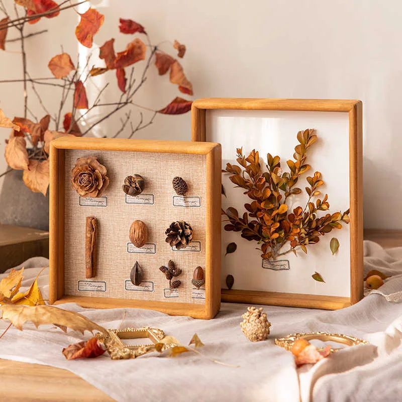 Solid Wood Dried Flower Specimen Black Walnut Deciduous Diy Photo Frame