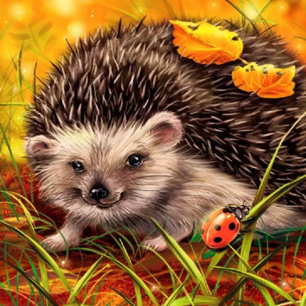 Diamond Embroidery Hedgehog Rhinestone Art Decorations