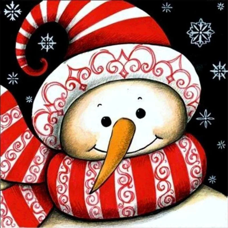 Weihnachtsspecial 5D Diamond Painting -Schneemann Eingepackt