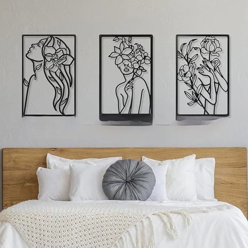 Metal Silhouette Home Living Room Bedroom Creative Wall Hanging Decorations