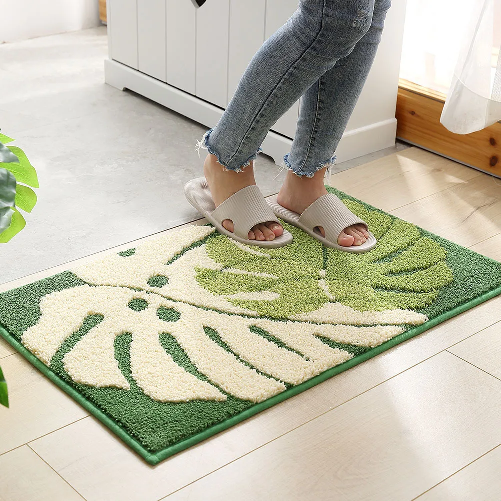 Flocking Non-slip Floor Mat Bedroom Kitchen Water Absorption