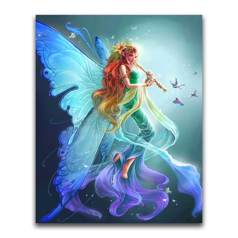 Beautiful 5D DIY Diamond Embroidery Cartoon Butterfly Square Diamond Painting Cross Girl Round Diamond Mosaic Fairy Decor