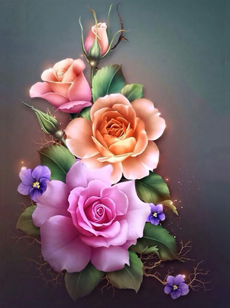 Diamond Painting Cross Handmade Full Square Round Diamond Wall Decoration