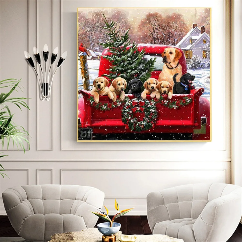 DIY Diamond Painting Dog Full Square Round