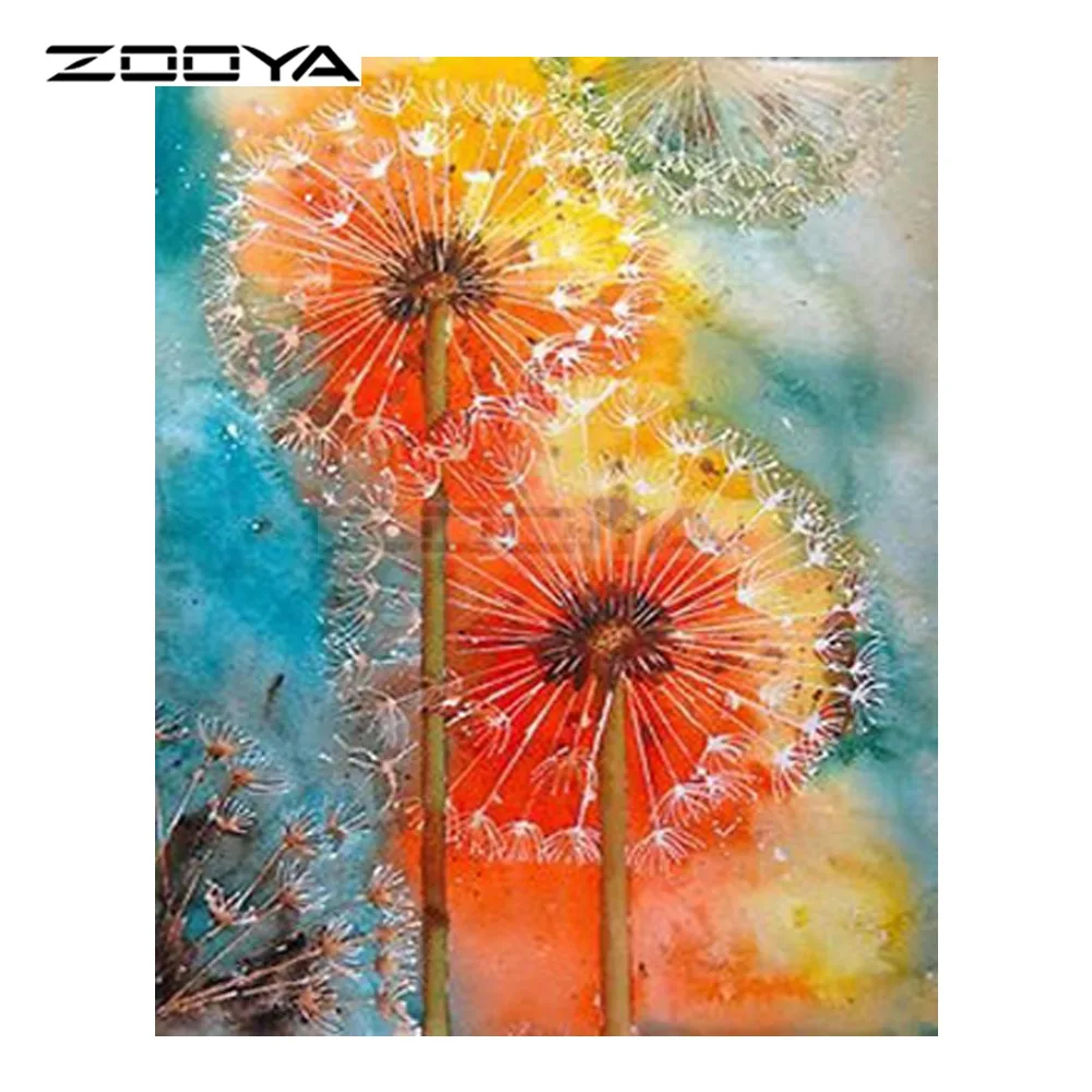 5D DIY Diamond Embroidery Beautiful Colorful Dandelion Diamond Painting
