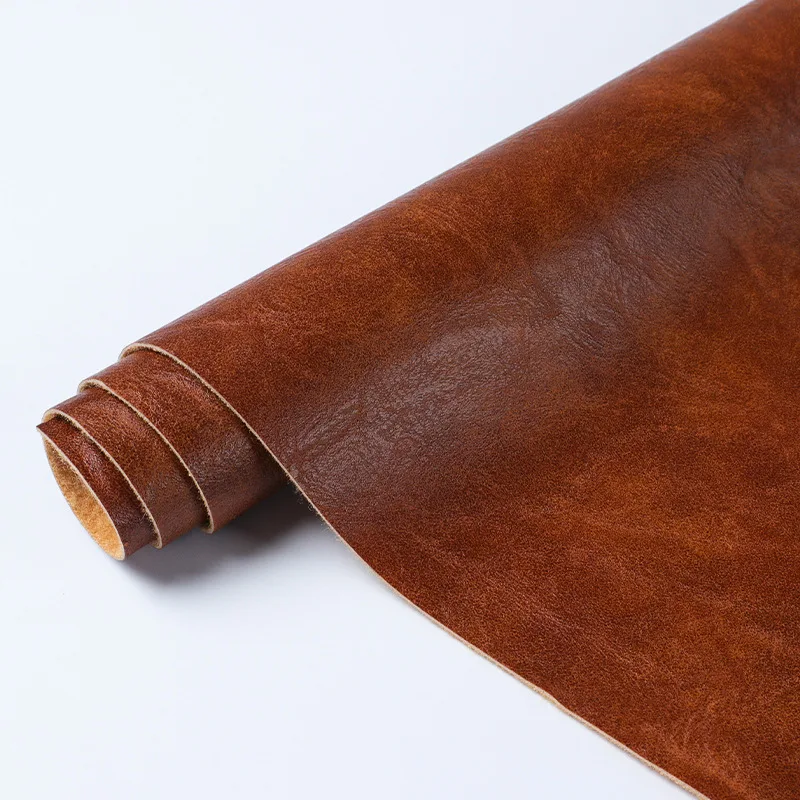 Retro Crazy Horse Soft Bag Leather Fabric Half PU Briefcase