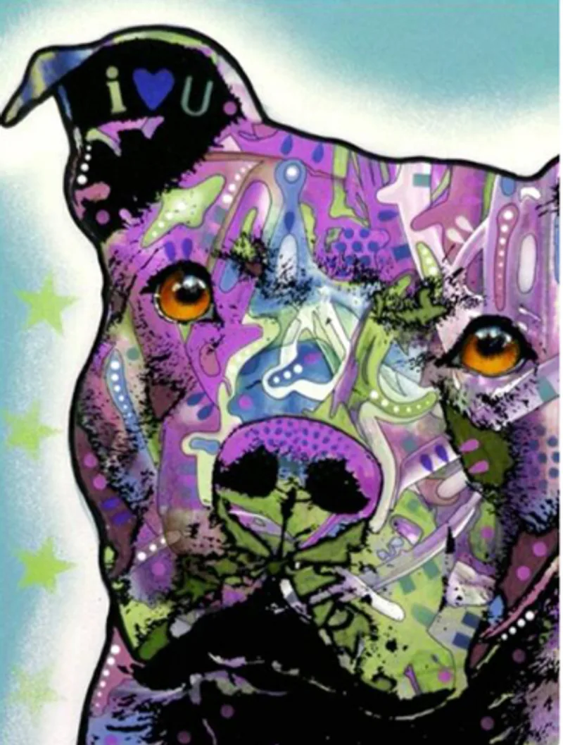 Diamond Embroidery American Bully Pit Bull 5D DIY Diamond Painting Cross Full Round Rhinestone Drill