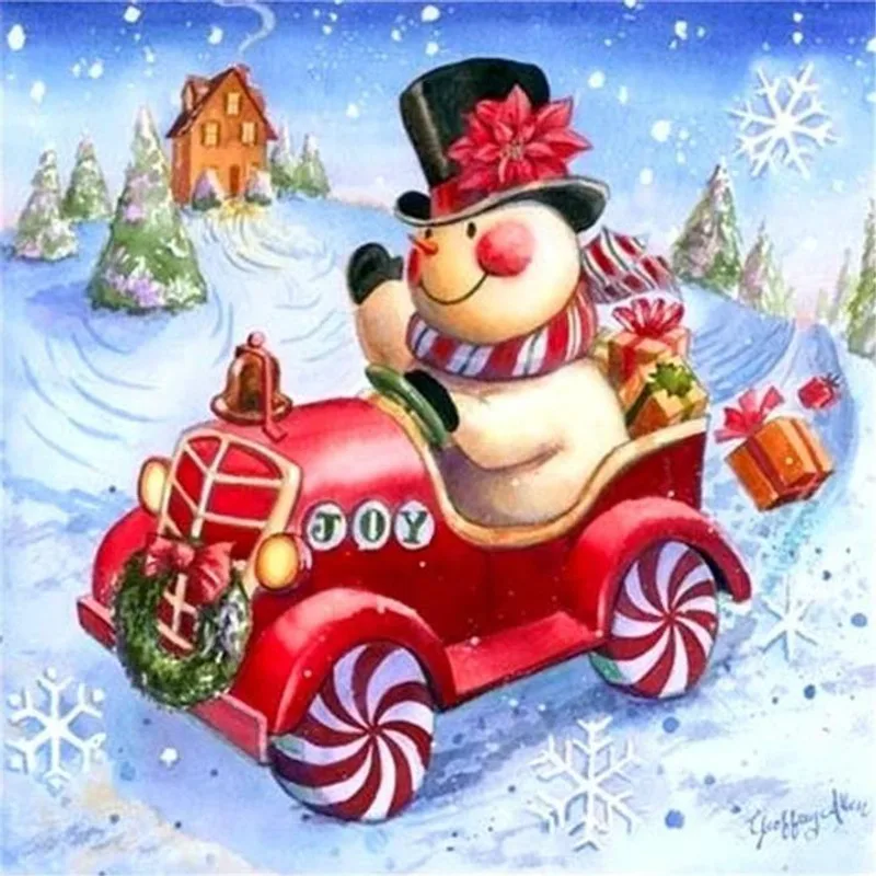 Weihnachtsspecial 5D Diamond Painting - Weihnachten Schneemann