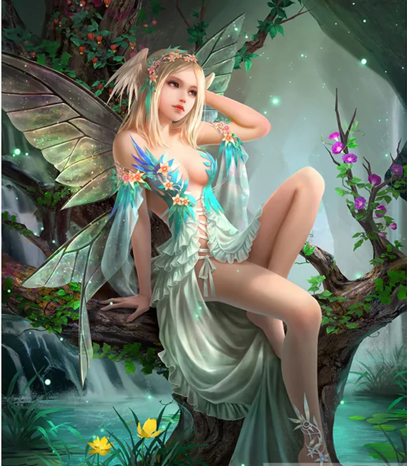 5D Diamond Painting - Schmetterling Engel