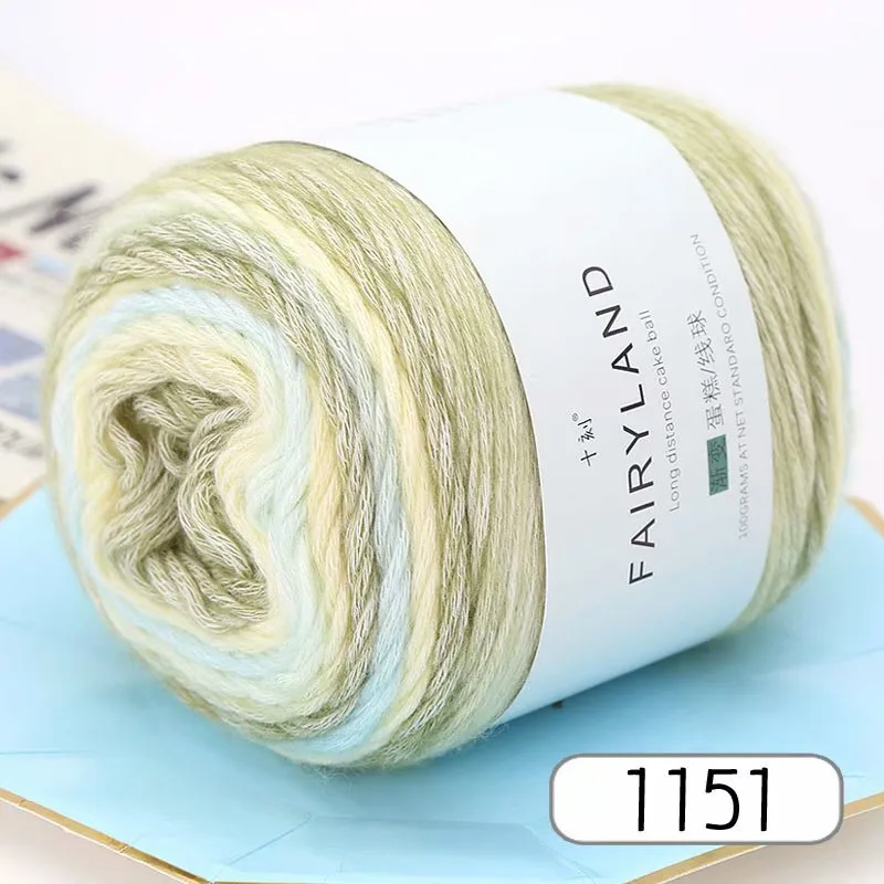 Gradient Cotton Thread Rainbow Hand Woven