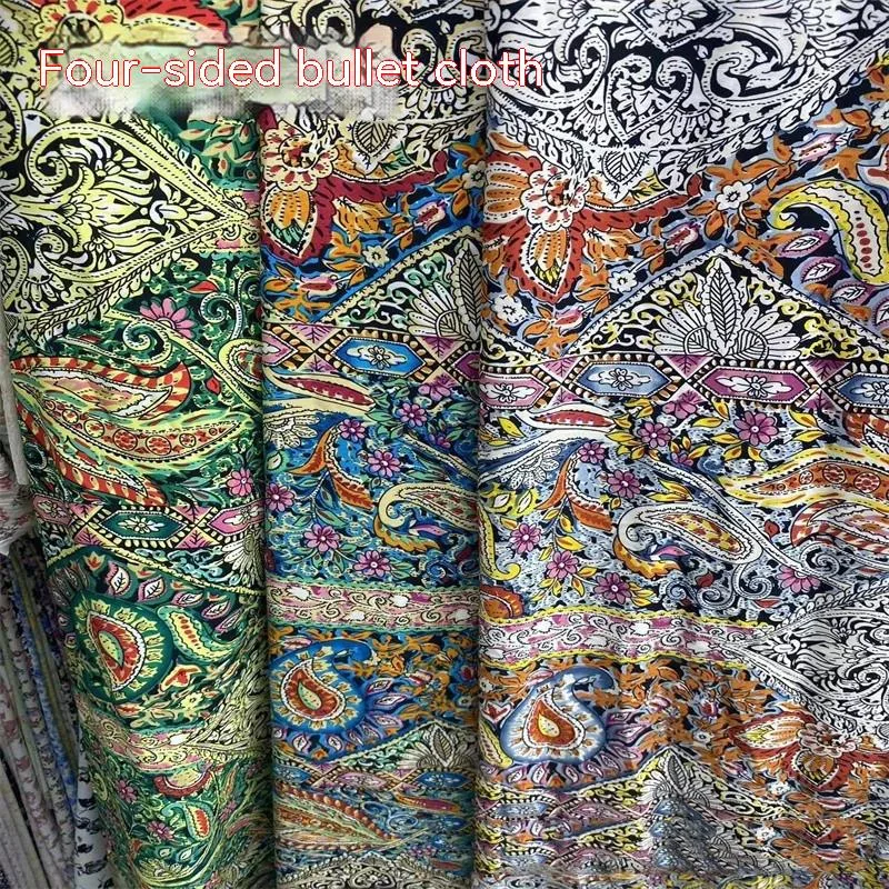 Antique Style 100D Elastic Printing Home Wear Woven Women's Dress Fabric