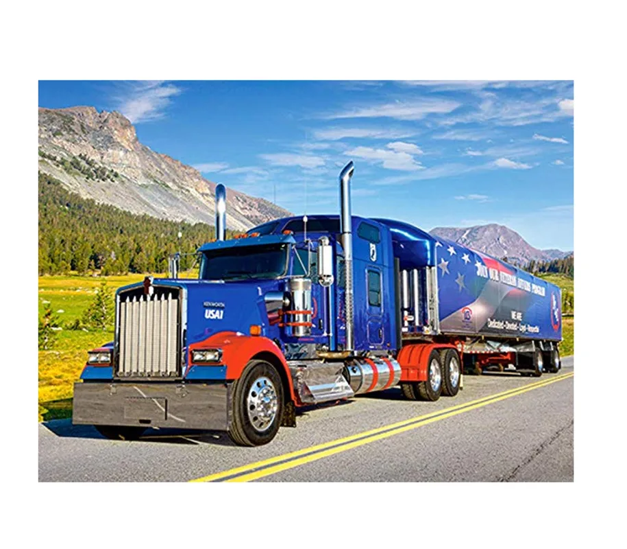 5D Diamond Embroidered Blue Truck Mosaic