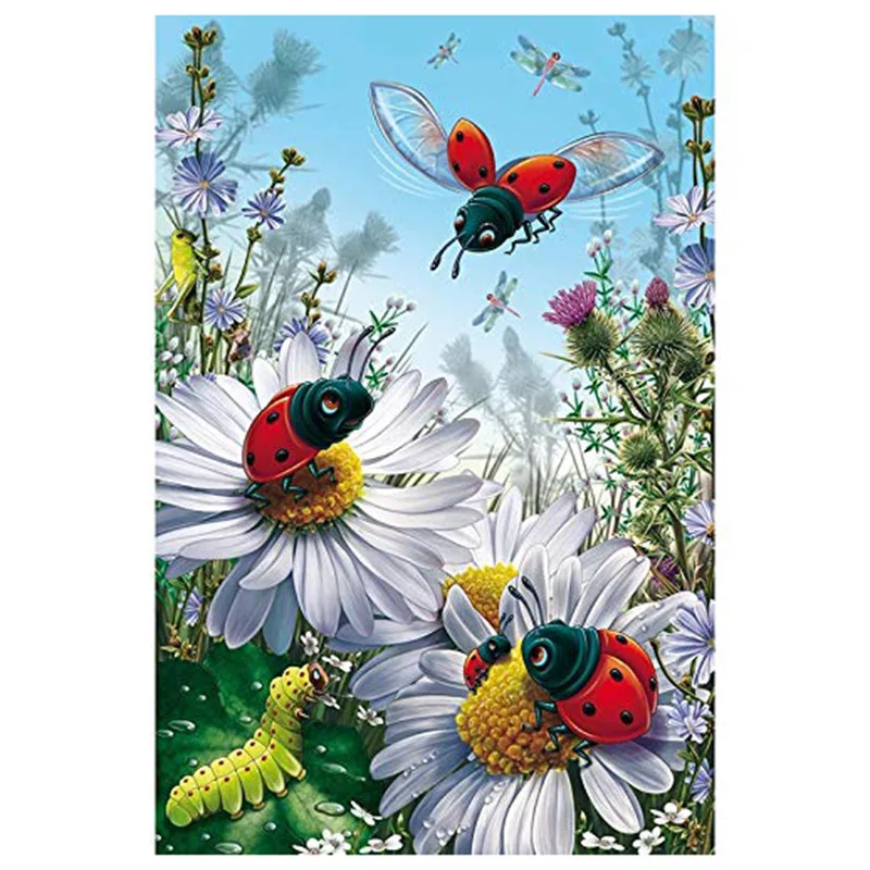 Home Diamond Painting Ladybug Chrysanthemum