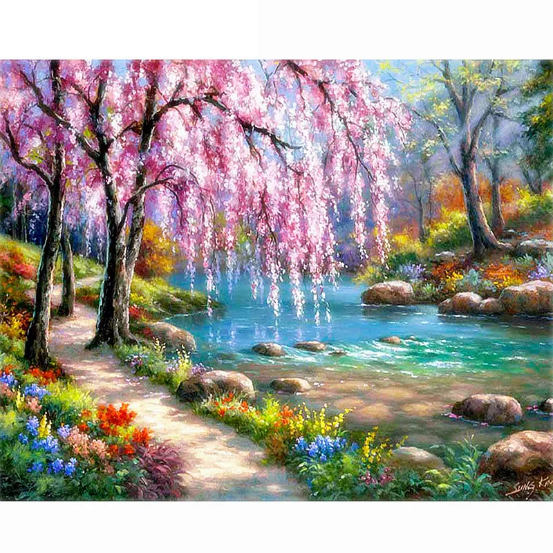 Full Diamond Embroidery Scenery Mosaic Picture Of Rhinestone Home Decor