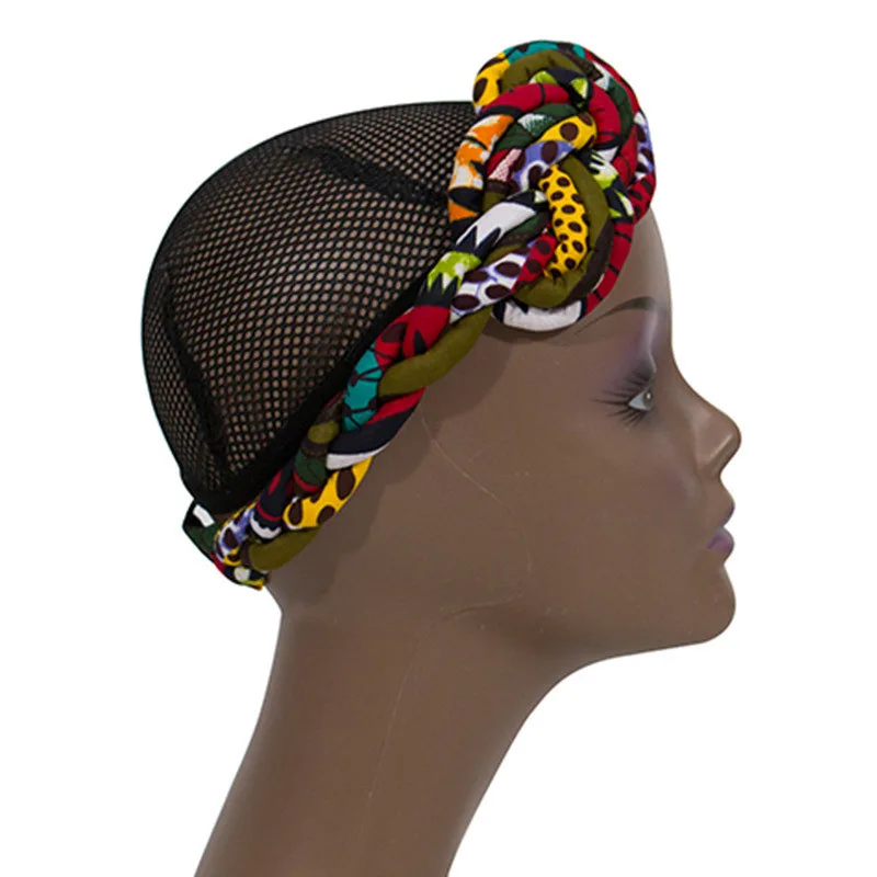 Ladies Headband Plus Earrings 2-piece Ethnic Hair Accessories African Print Headband Headband
