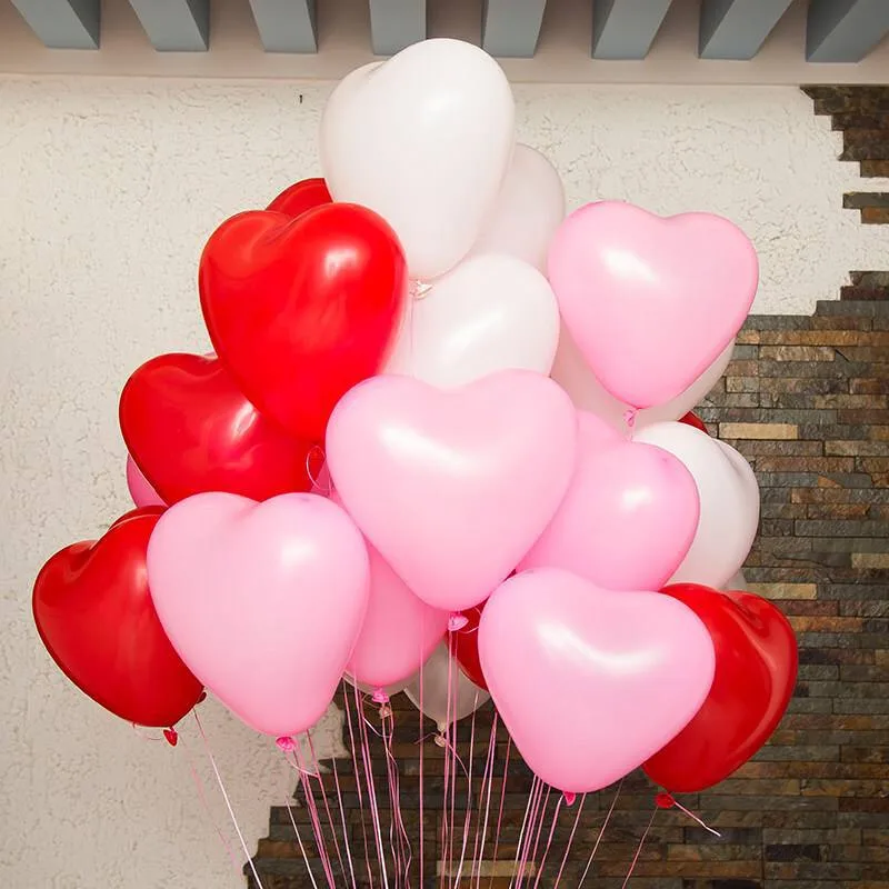 Heart-shaped Latex Balloons To Increase And Thicken Wedding Room Decoration Arrangement Balloons