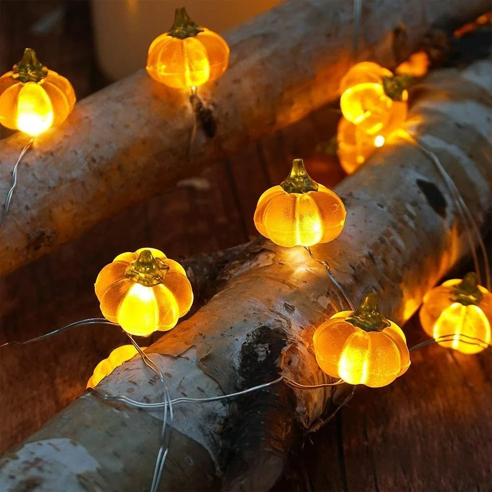 Pumpkin Lighting Chain Led Battery Box Ghost Festival Party Interior Light