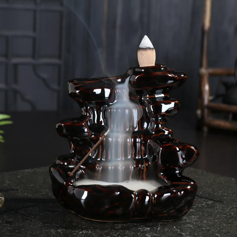 Backflow Incense Burner Backflow Incense Tower Incense Ceramic Incense Burner Ornaments