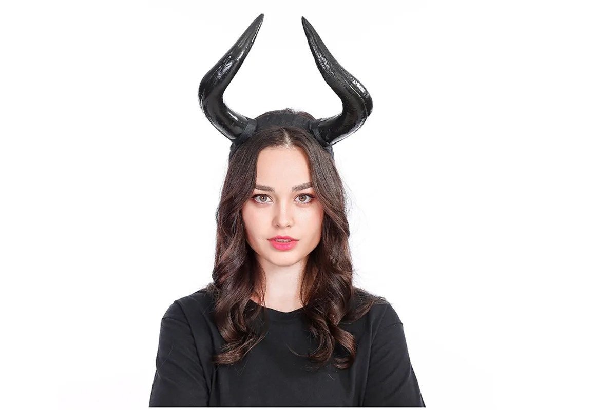 New simulation black horn headband headband Halloween Easter Day party