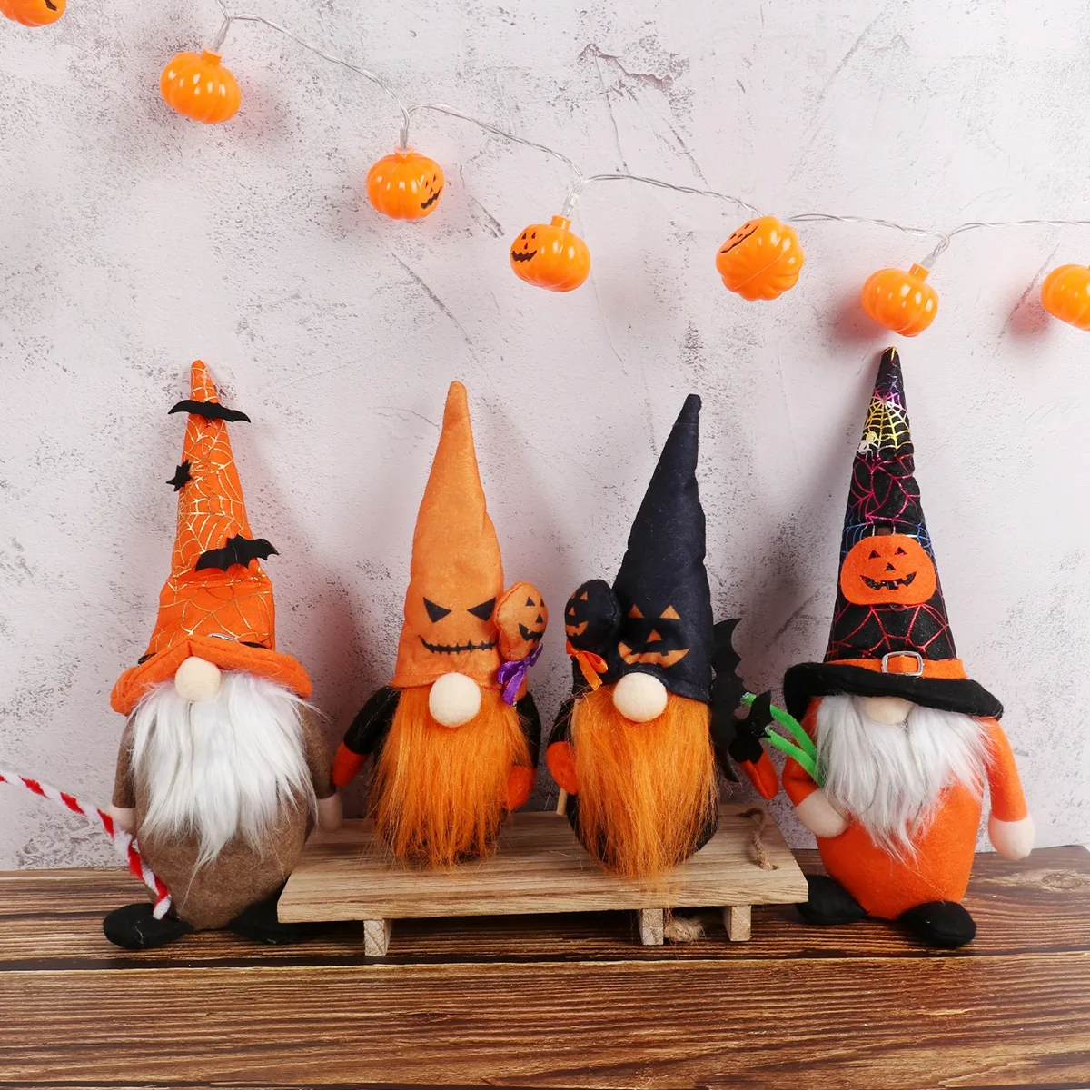 Halloween Dwarf Doll Ghost Festival Goblin Rudolph Faceless Dolls Holiday Ornaments Window Decorations