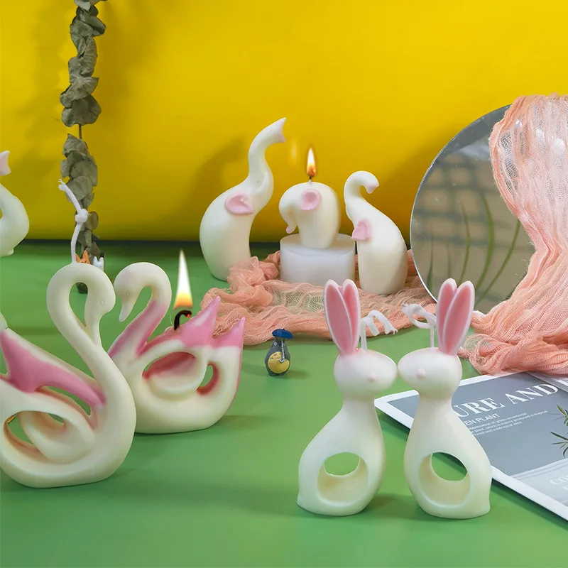 Animal Elephant Scented Candle Silicone Mold DIY
