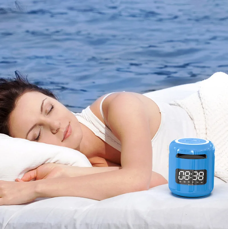 Wireless Creative Bluetooth Clock Speaker Small Steel Cannon