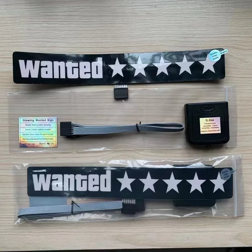 Fashionable And Personalized Wanted Luminous Car Stickers