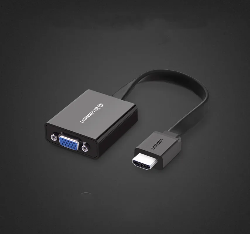 HDMI To VGA Adapter HD Conversion Cable With Audio Power Supply