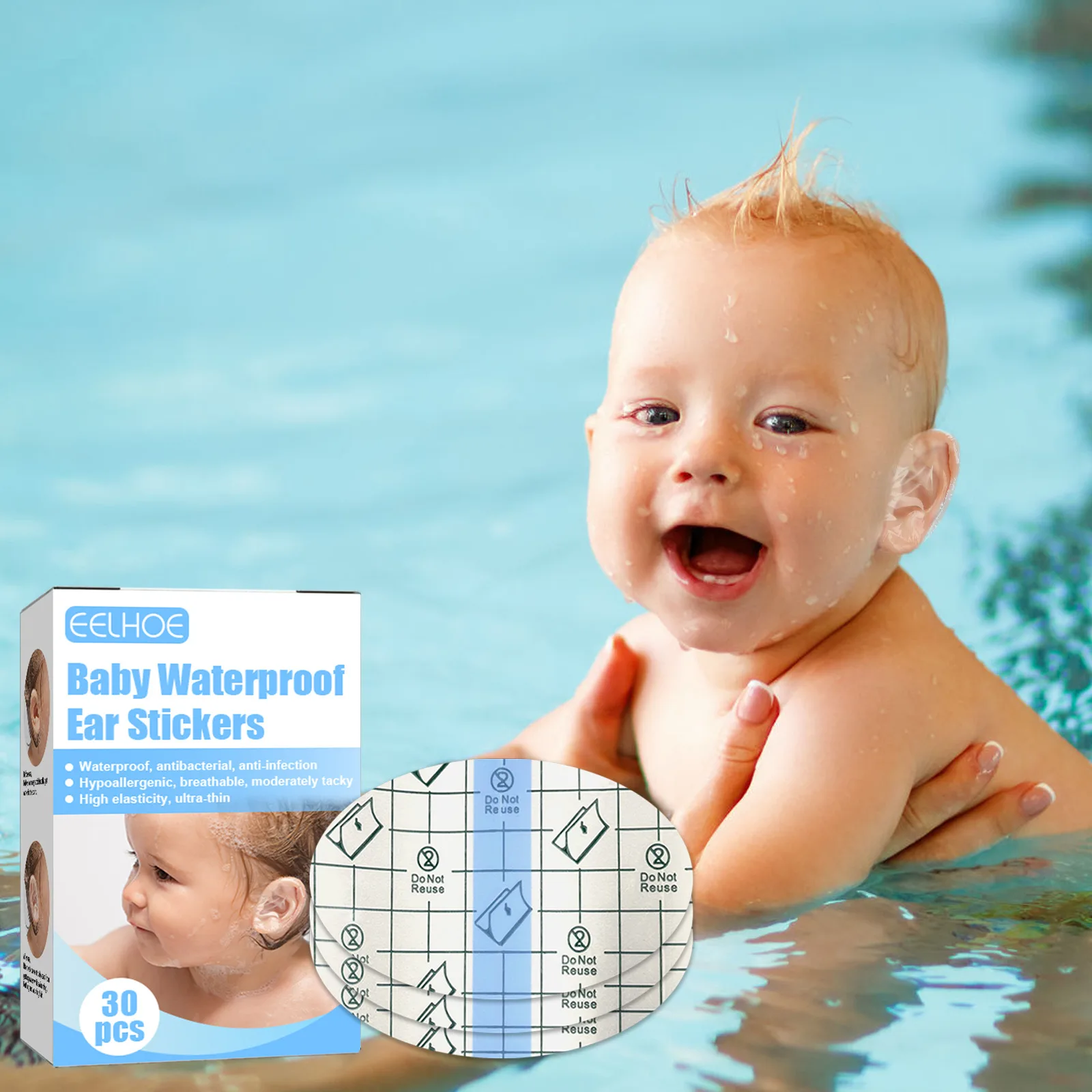 Waterproof Ear Patch Swimming Shower Shampoo