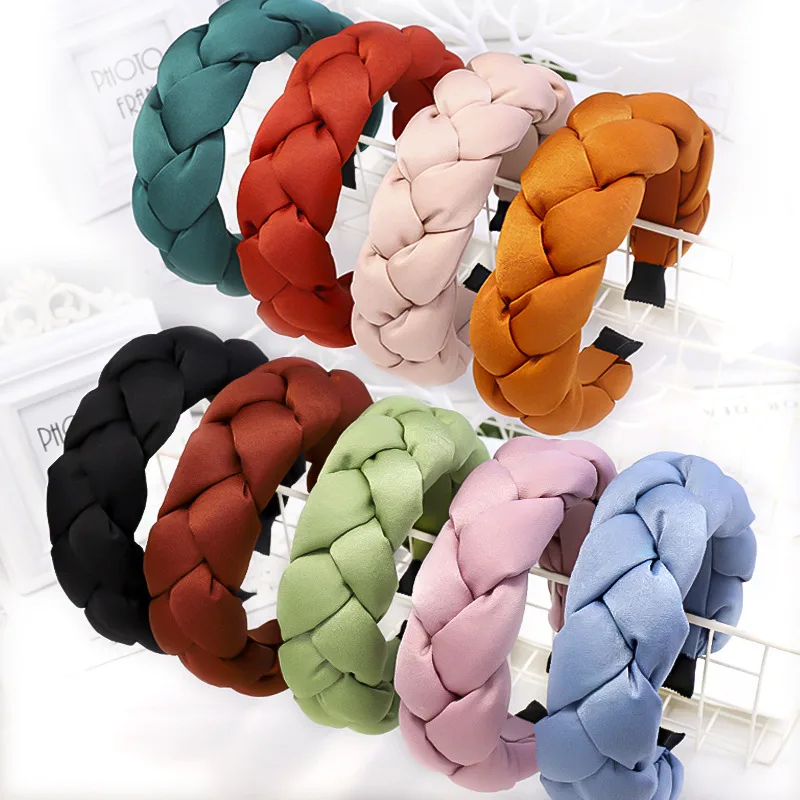 Sponge New Satin Twist Braid Headband