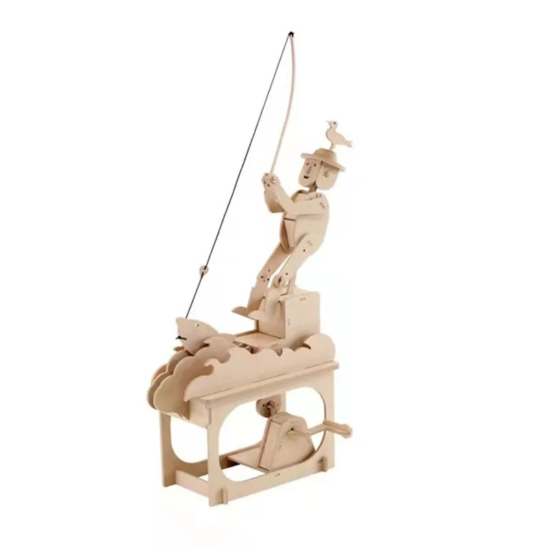 Mechanical Wooden Assembling Toy Model For Children By Hand
