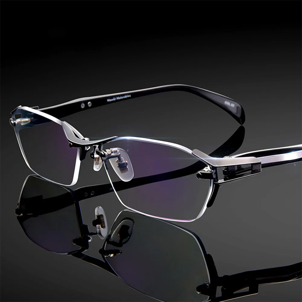 Glasses Frame Rimless Pure Titanium Glasses Frame Women