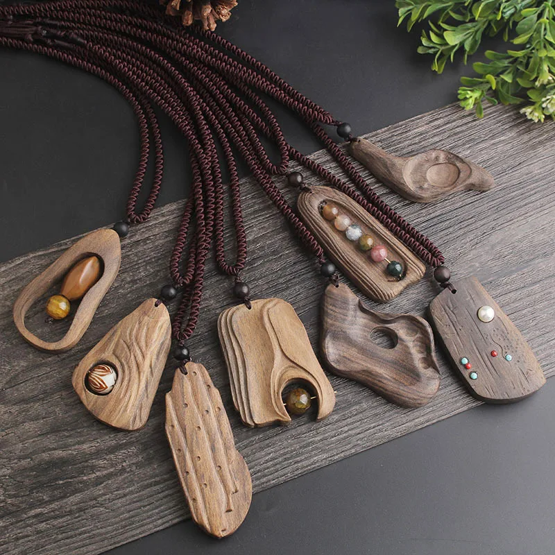 European And American Simple Handmade Wooden Pendant Clothing Pendant