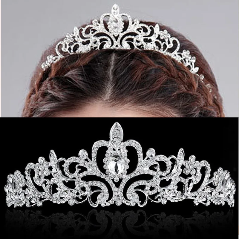 Manufacturers, European and American brides head ornaments, Korean water drill crown wedding head hoop foreign trade Taobao detonating head crown