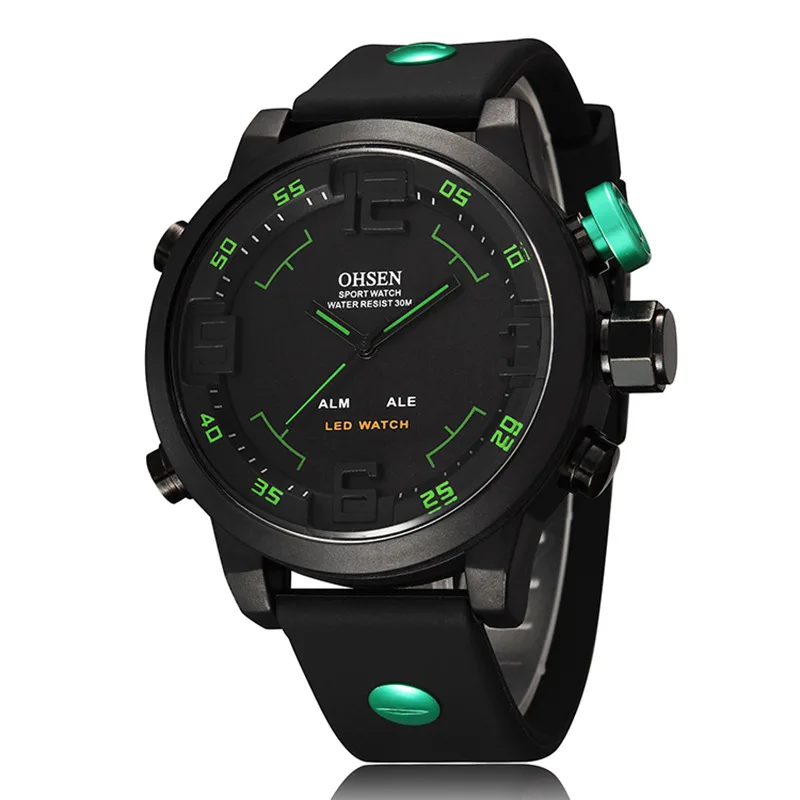 Men's Large-cap Watch Electronic Quartz Dual Movement Watch Waterproof Watch