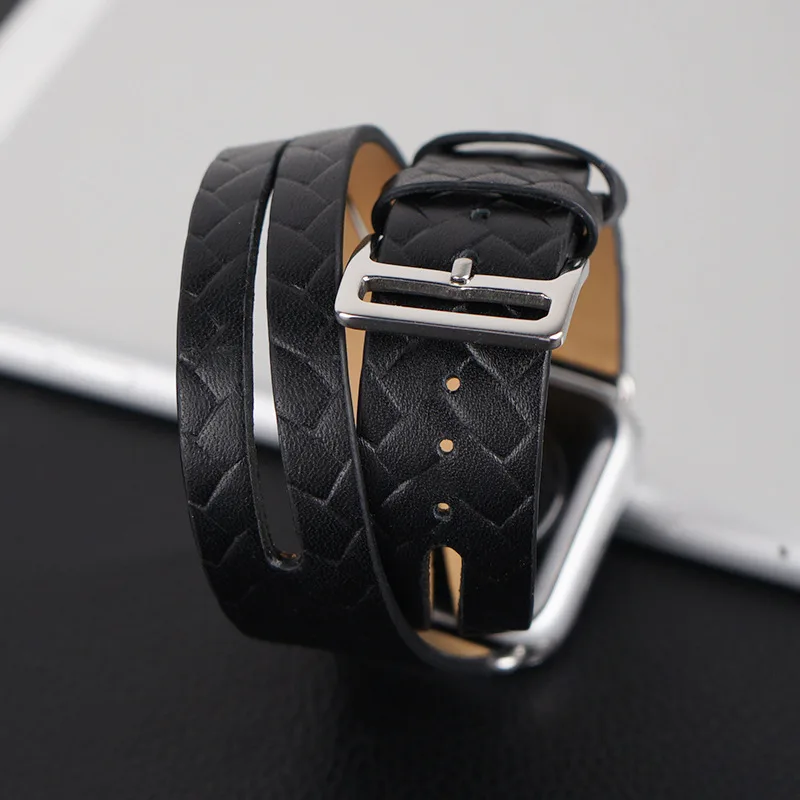Watch Leather Leaf Pattern Breathable Personality Temperament
