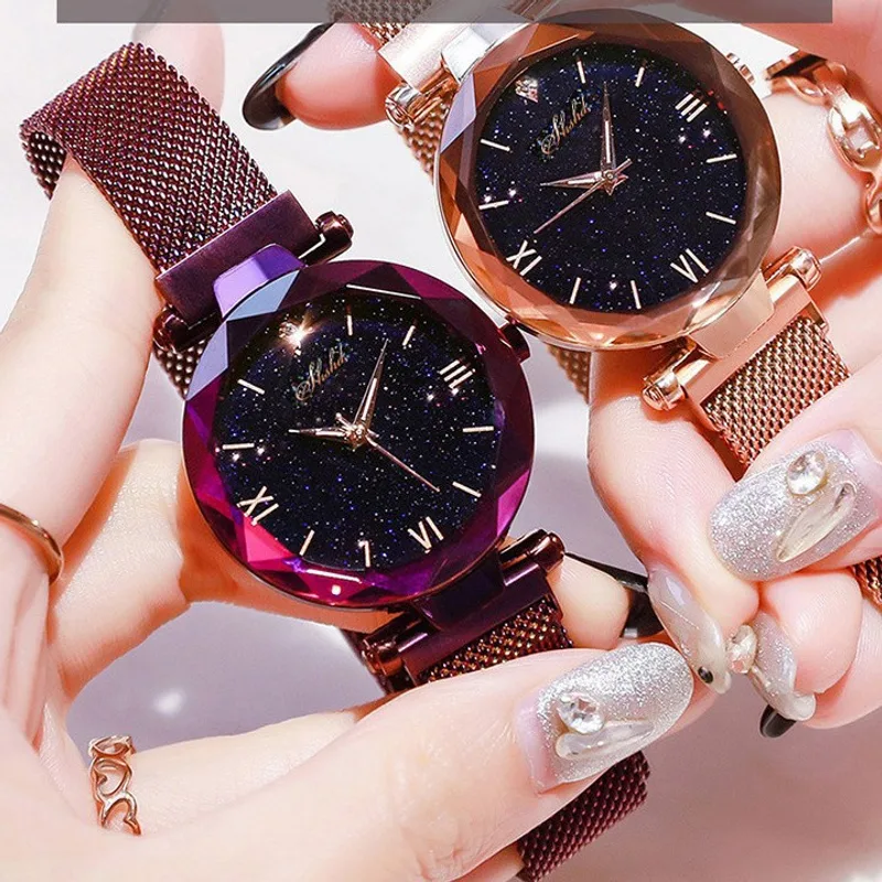 Starry Quartz Watch Lazy Magnet Strap