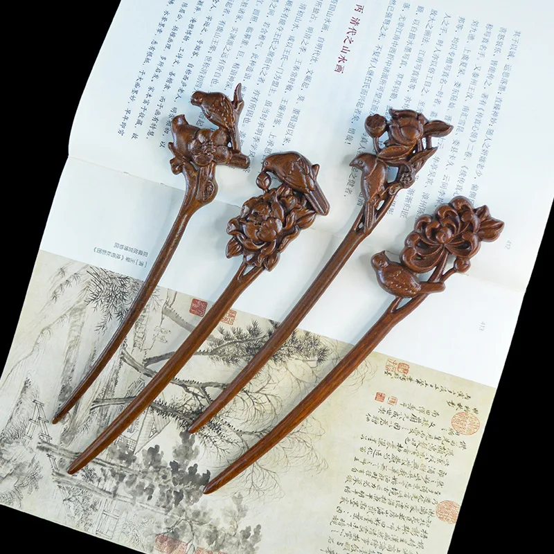 Gold Sandalwood Daily Updo Gadget Hair Claw Hairpin