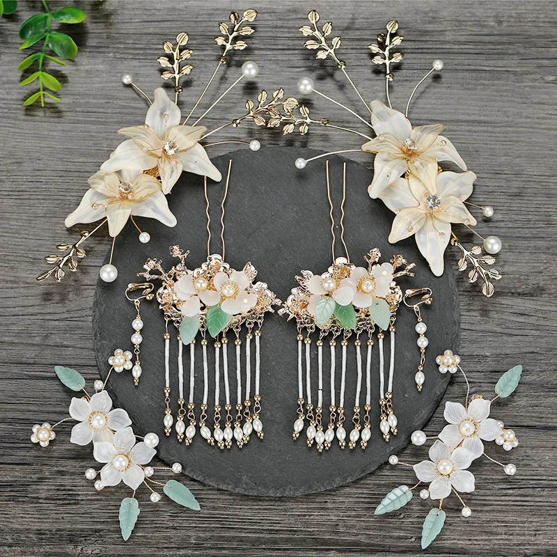 Headdress Bride Chinese Luxury Atmospheric Liquid Making Flower Tassel Phoenix Crown Wedding